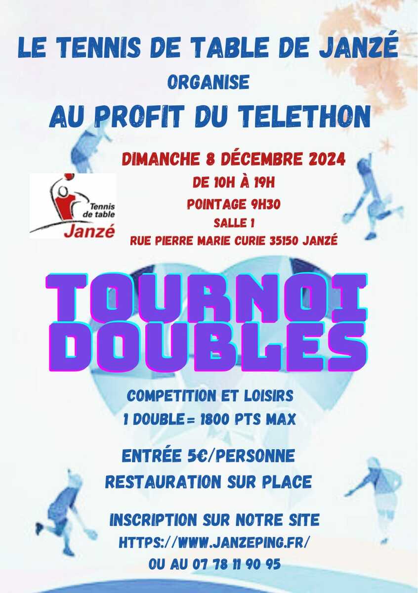 Tournoi doubles Téléthon